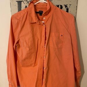 Tommy hilfinger men’s salmon button up shirt